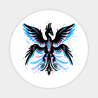 Trans Flag Phoenix Magnet